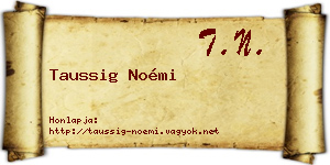 Taussig Noémi névjegykártya